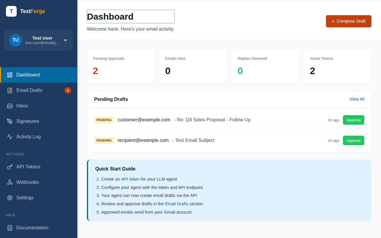 Quickstart Guide - TextForge Docs