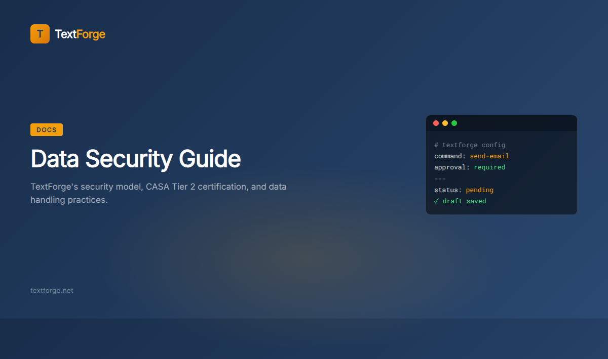 Data Security - TextForge Docs