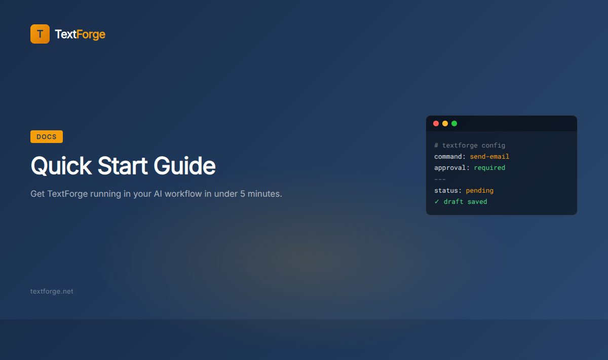 Quickstart Guide - TextForge Docs